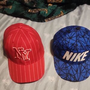 Nike And Ny Hat Bundle Used